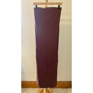 A New Day Brown Ribbed Knit Strapless Maxi Dress Women Size S